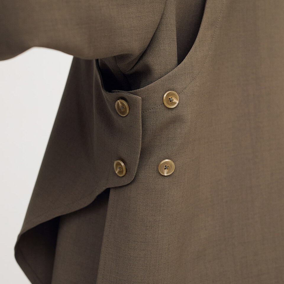 PLN3390-261 PLAIN刺繡背心襯衫搭配組