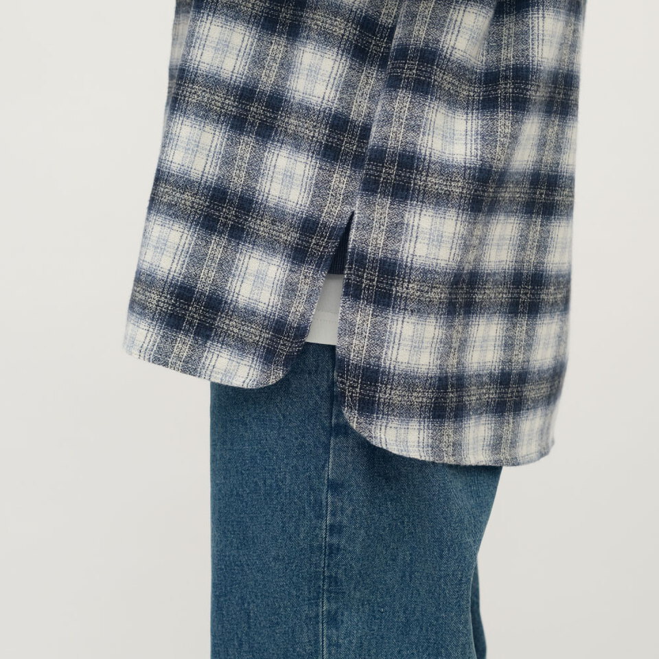 Timelly 刷毛格紋襯衫