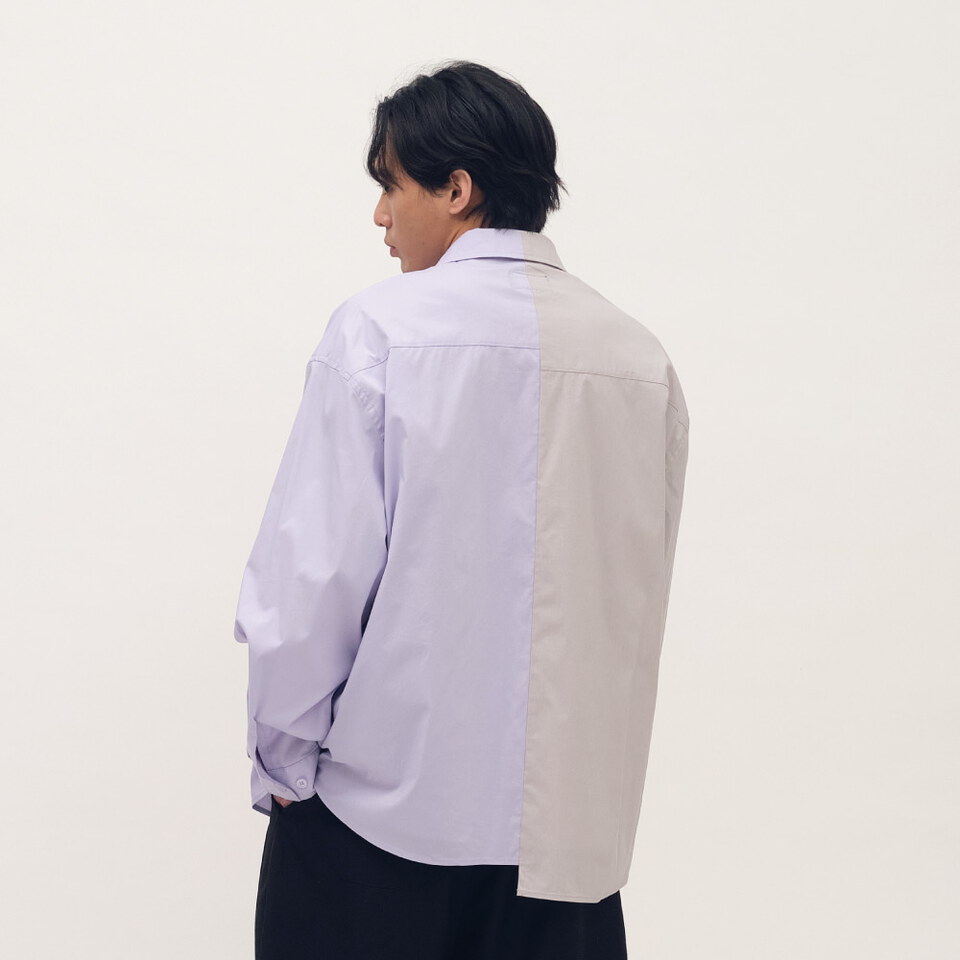 clip by clip MEMO拼接襯衫