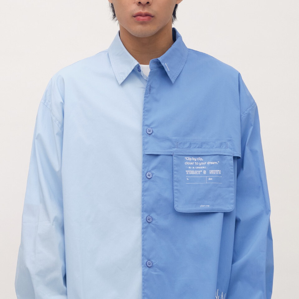 clip by clip MEMO拼接襯衫