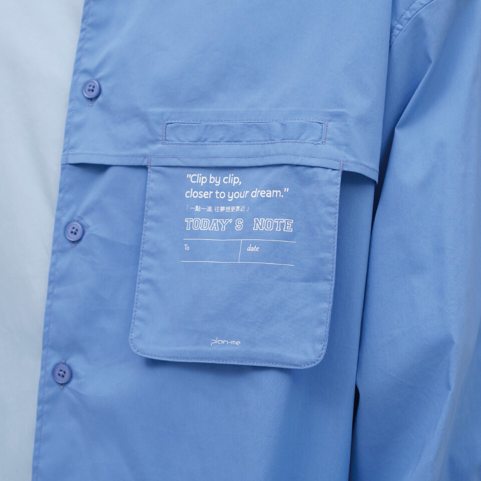 clip by clip MEMO拼接襯衫