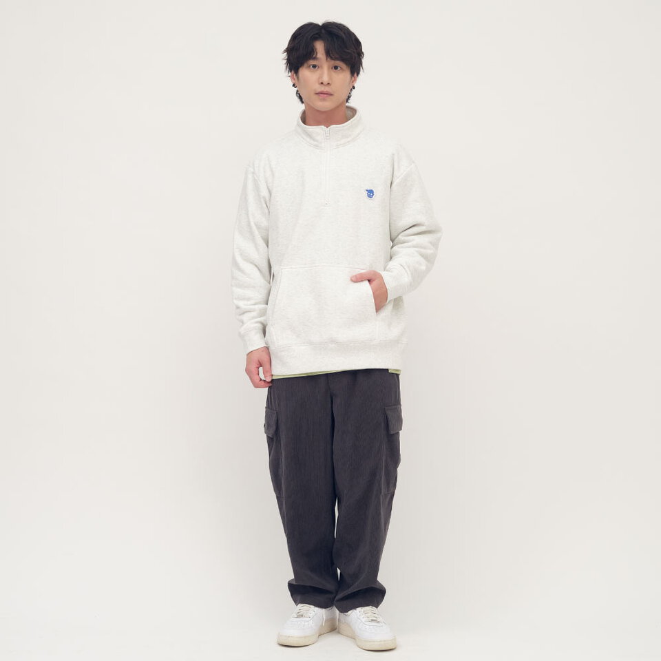 PLN4014-261 復古條絨口袋錐形長褲