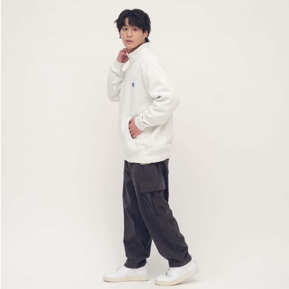 PLN4014-261 復古條絨口袋錐形長褲