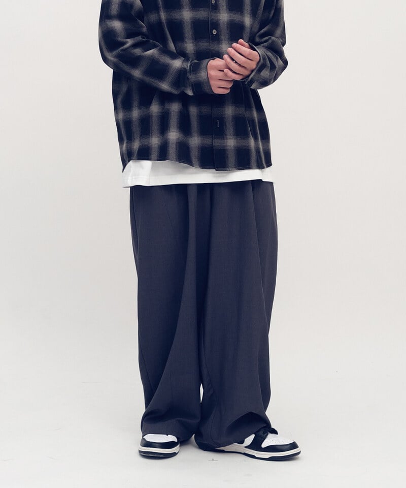 PLN4028-252 西料EASY燈籠寬褲