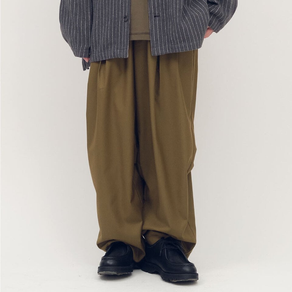 PLN4036-261 clip by clip 西料立體廓型長褲