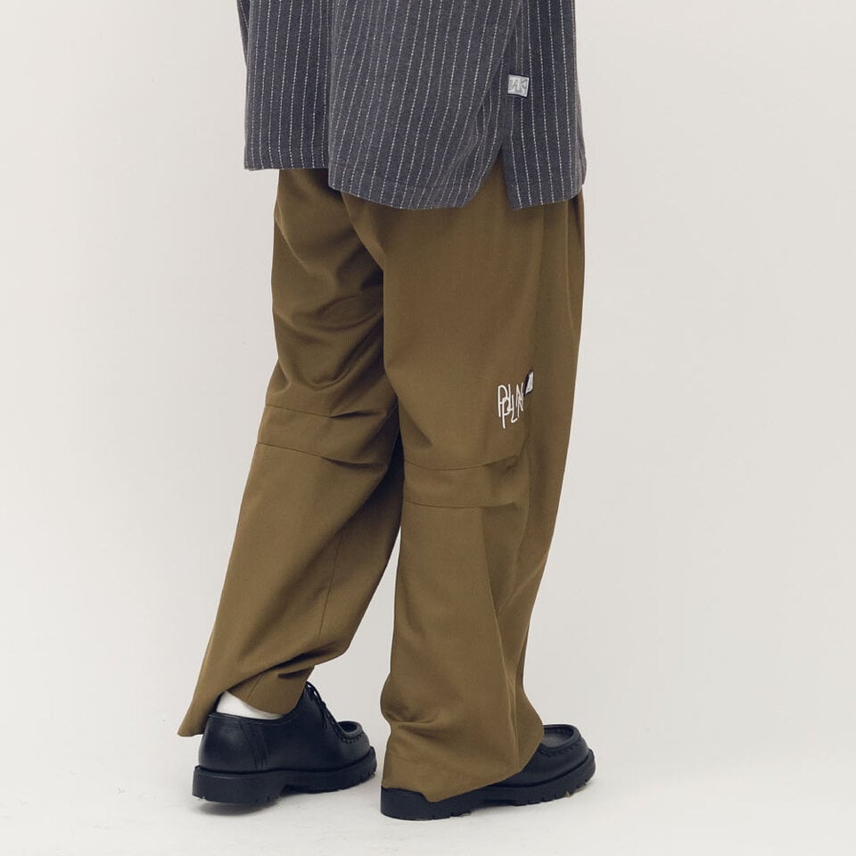 PLN4036-261 clip by clip 西料立體廓型長褲