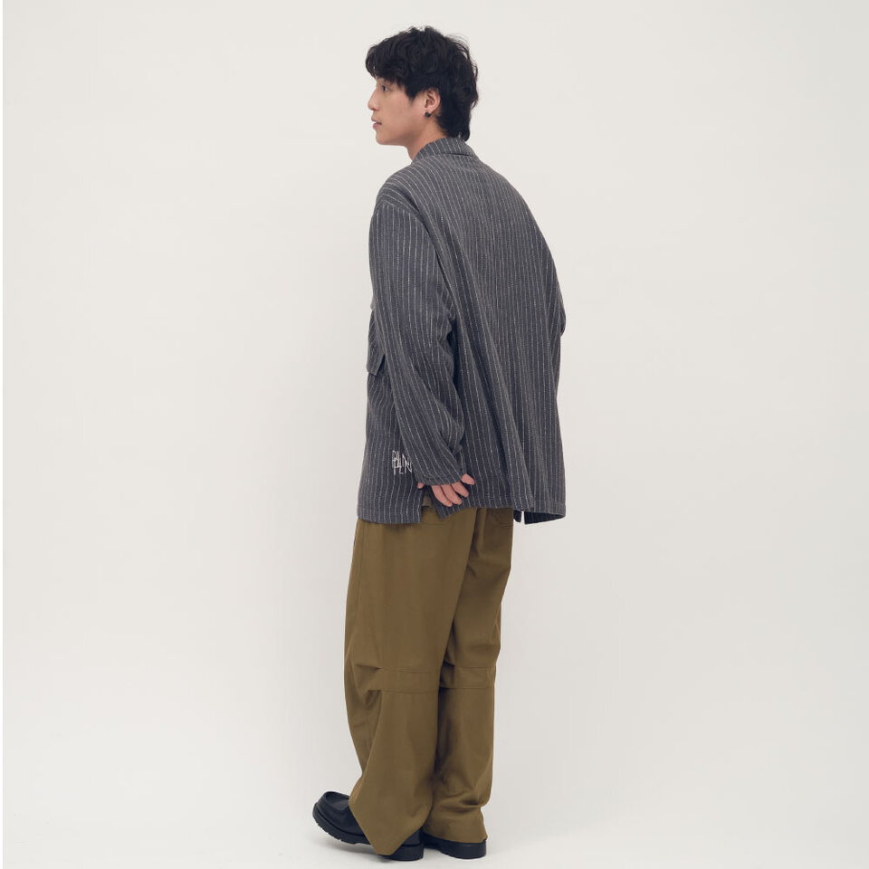 PLN4036-261 clip by clip 西料立體廓型長褲