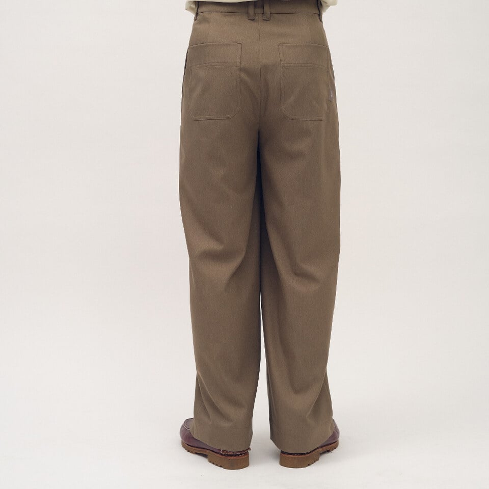 西料直筒打褶寬褲