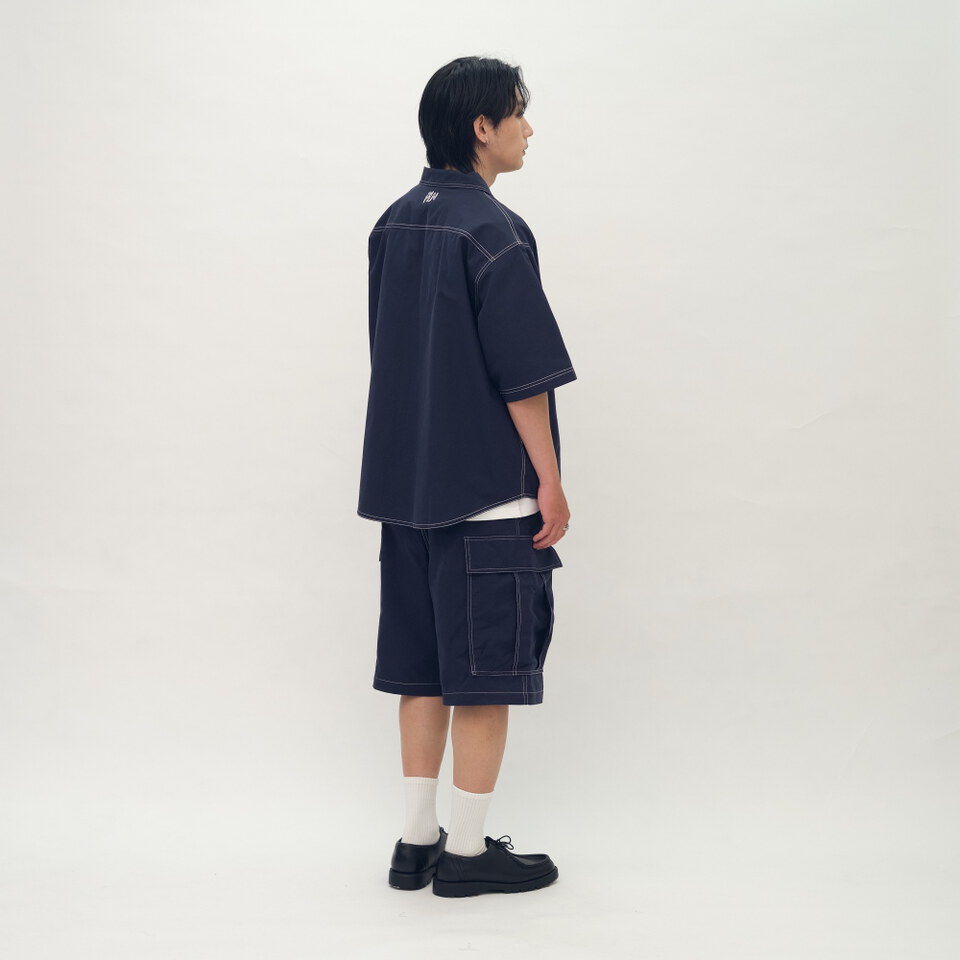 clip by clip 裝幀縫線2WAY寬褲