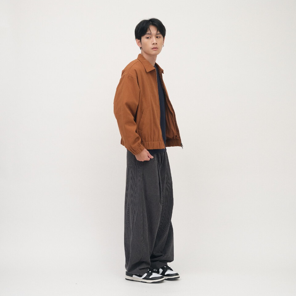 燈芯絨闊腿寬褲