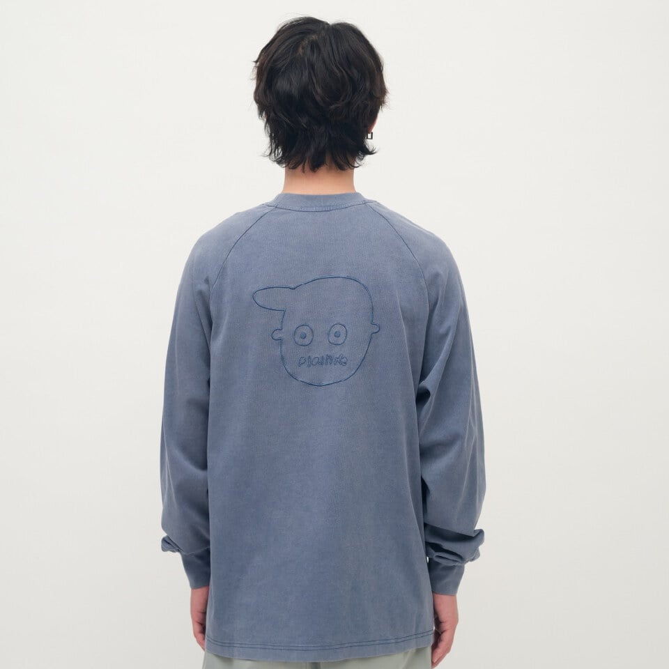 PPP0002-252 小P社長刺繡水洗長袖TEE