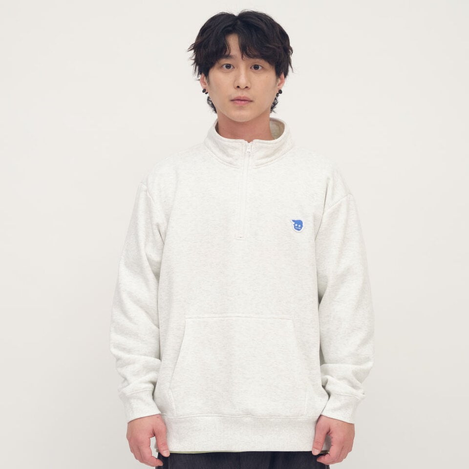 PPP0003-261 小P社長半門襟立領大學TEE