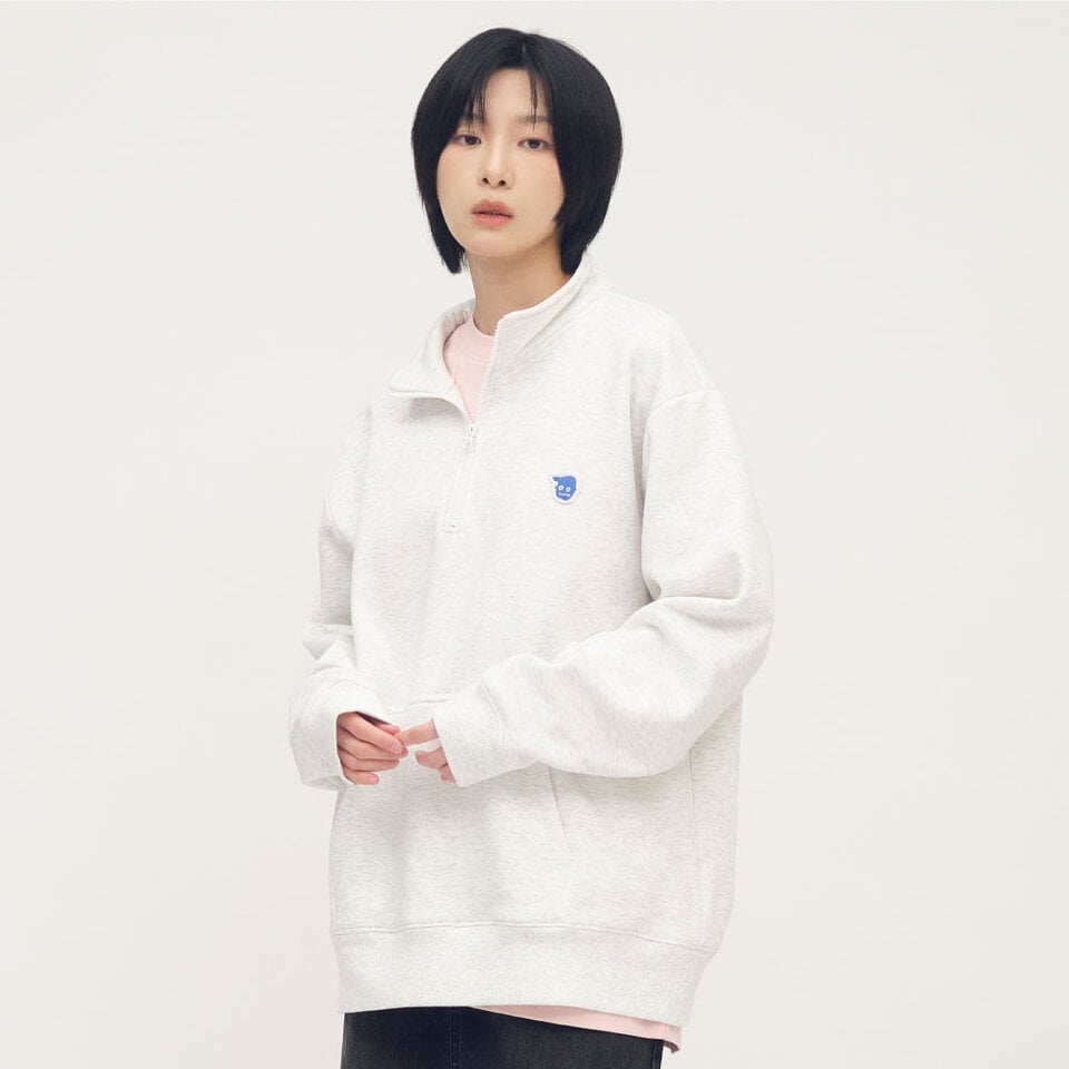 PPP0003-261 小P社長半門襟立領大學TEE