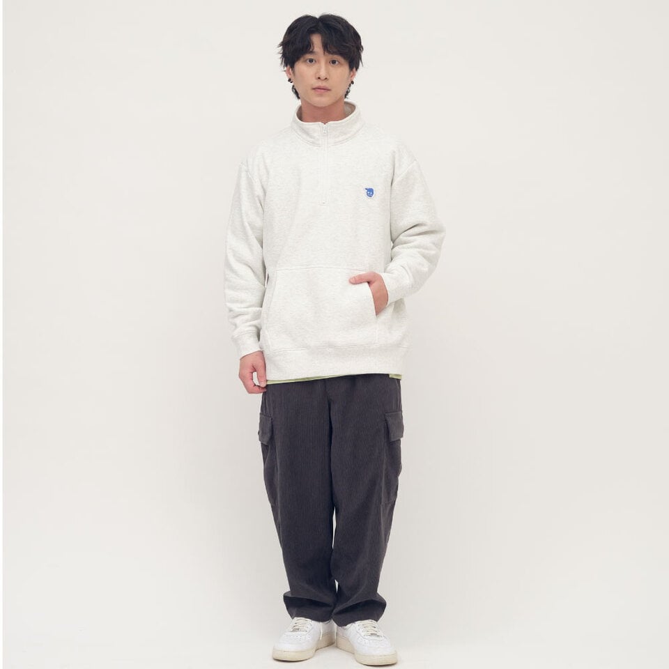 PPP0003-261 小P社長半門襟立領大學TEE