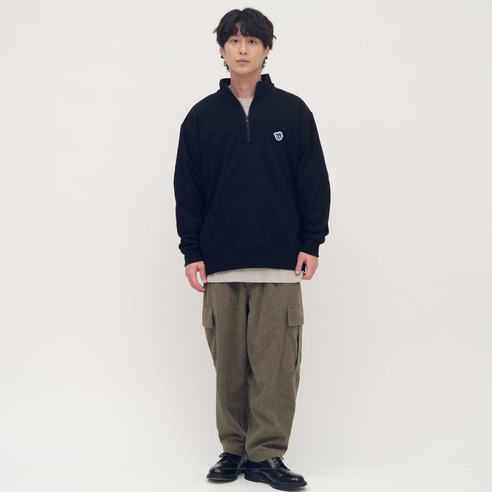 PPP0003-261 小P社長半門襟立領大學TEE