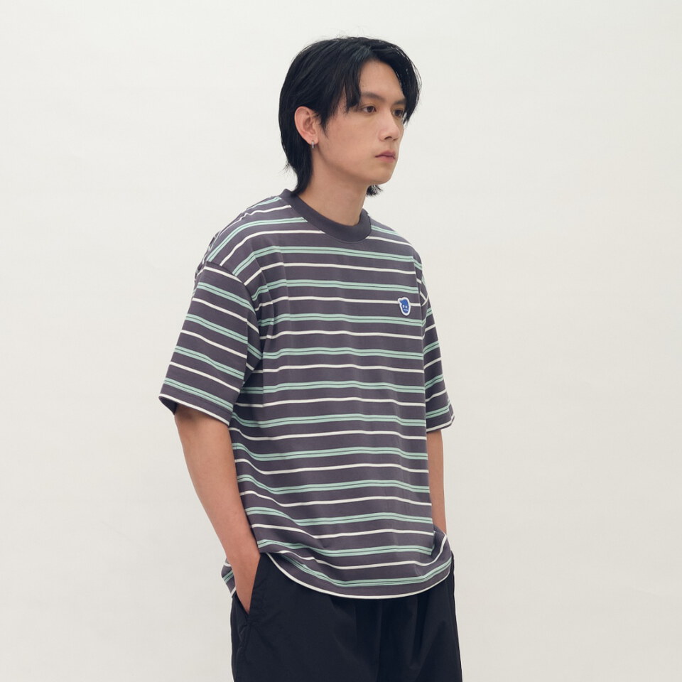 PPP0004-261 小P社長條紋短袖TEE