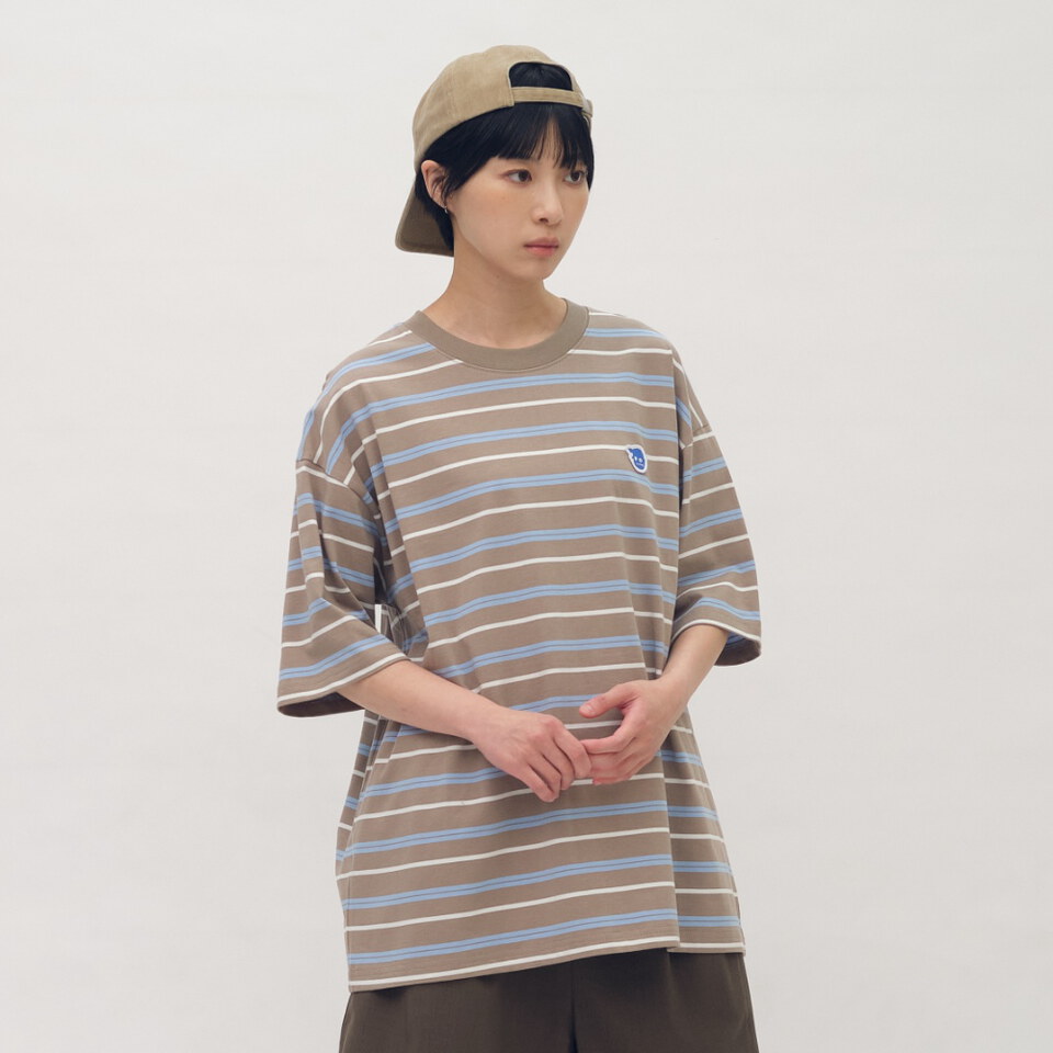 PPP0004-261 小P社長條紋短袖TEE