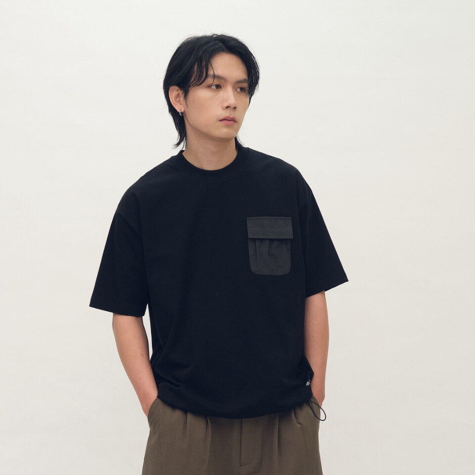 小P社長防潑水口袋短TEE