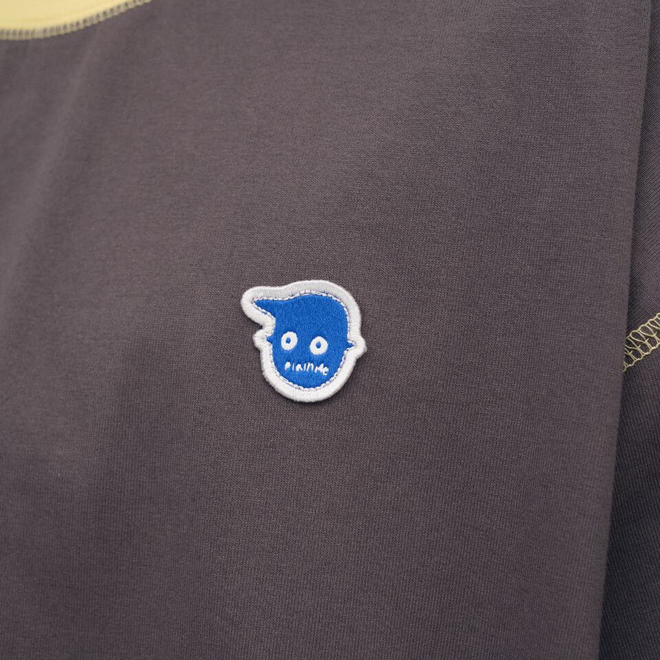 小P社長撞色爬線短袖TEE