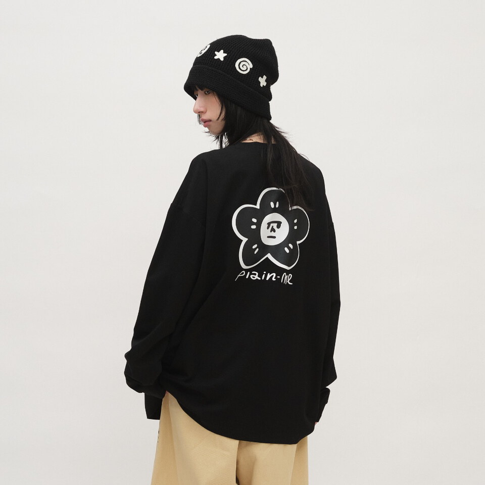 Abei 聯名小P社長花花長袖TEE