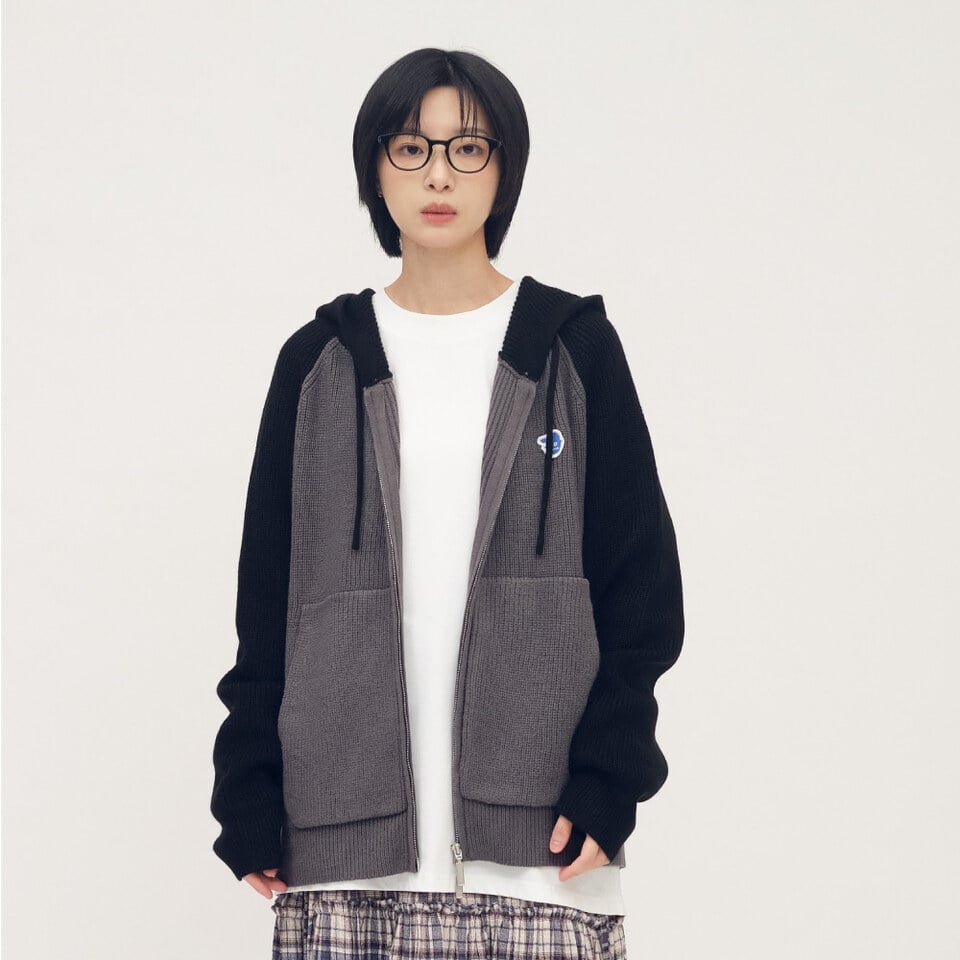 小P社長連帽針織外套
