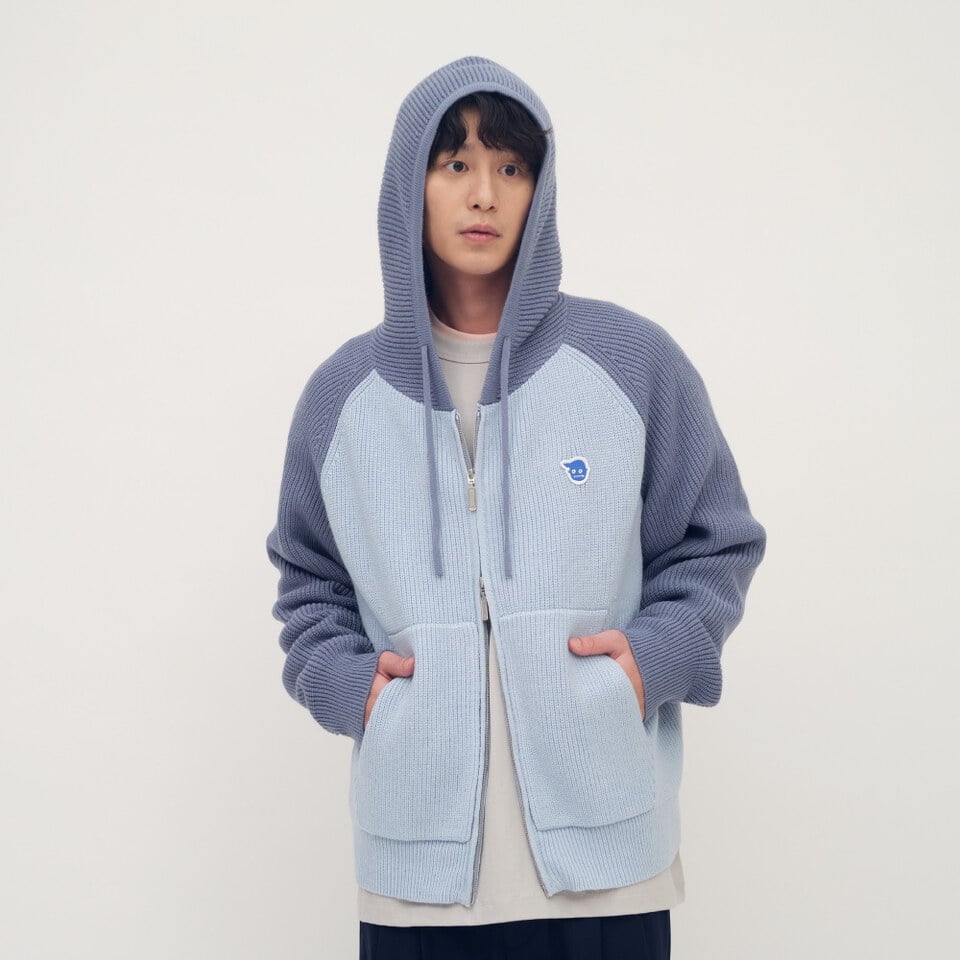 小P社長連帽針織外套