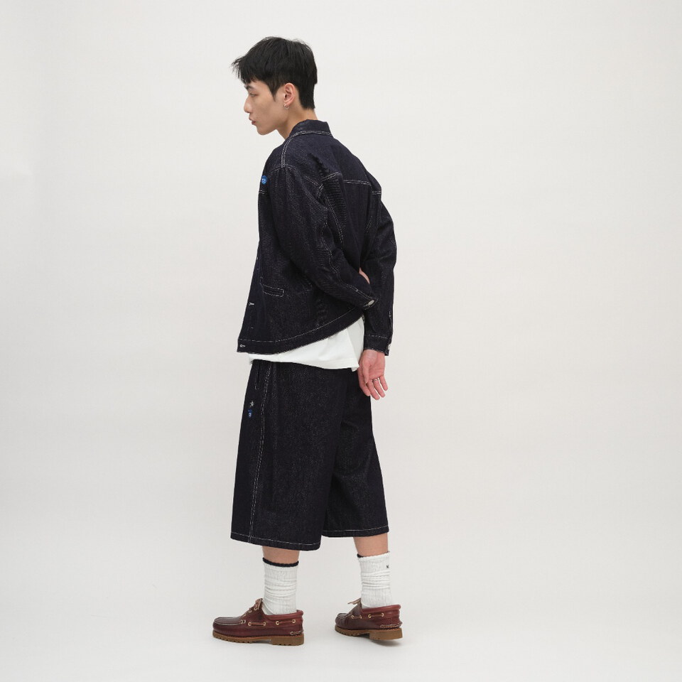 Abei 聯名小P社長刺繡七分短褲
