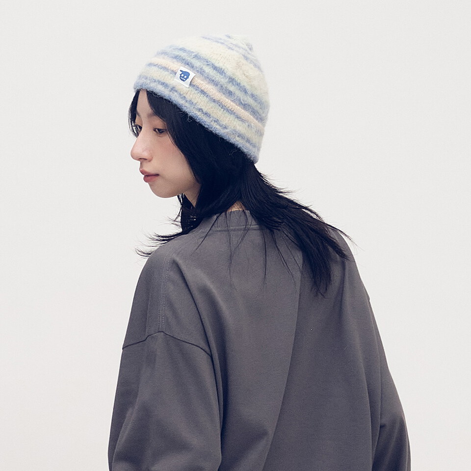 PPP2301-252 小P社長漸層條紋毛帽