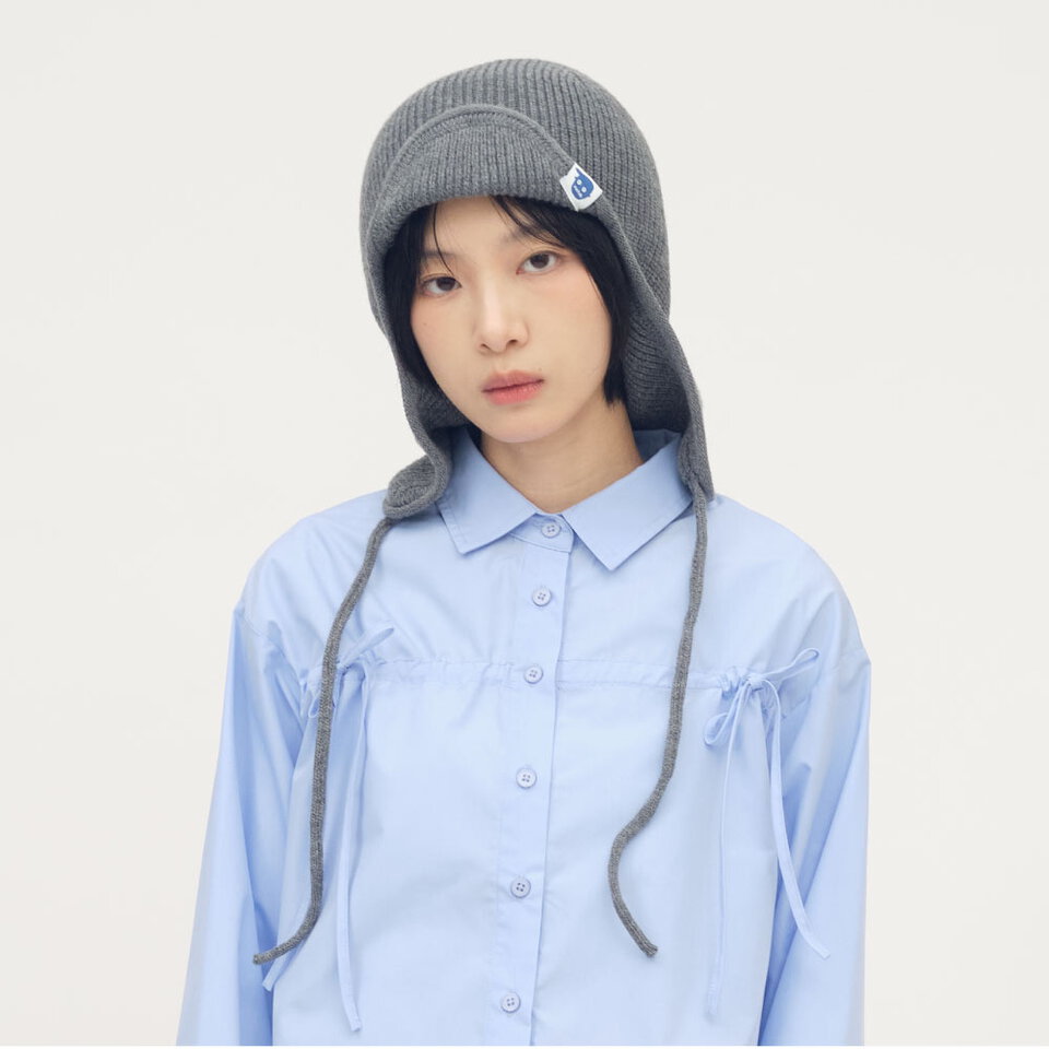 小P社長針織遮耳毛帽