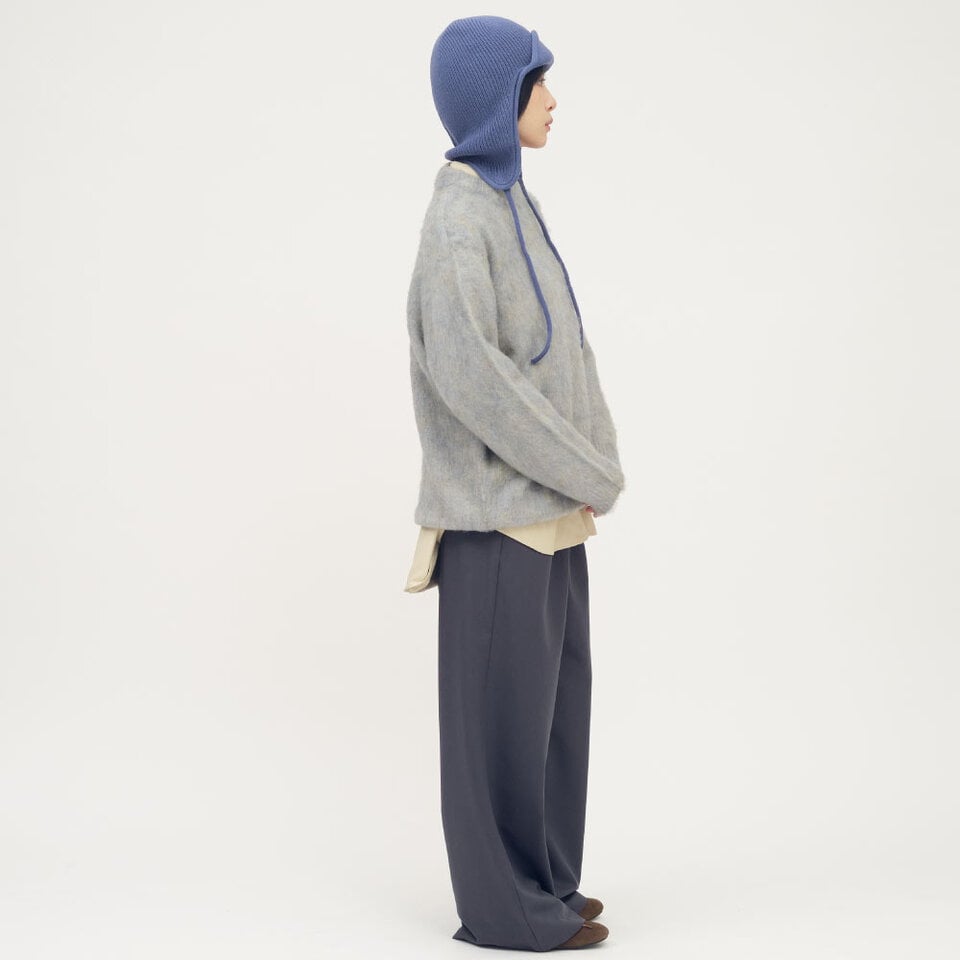 小P社長針織遮耳毛帽