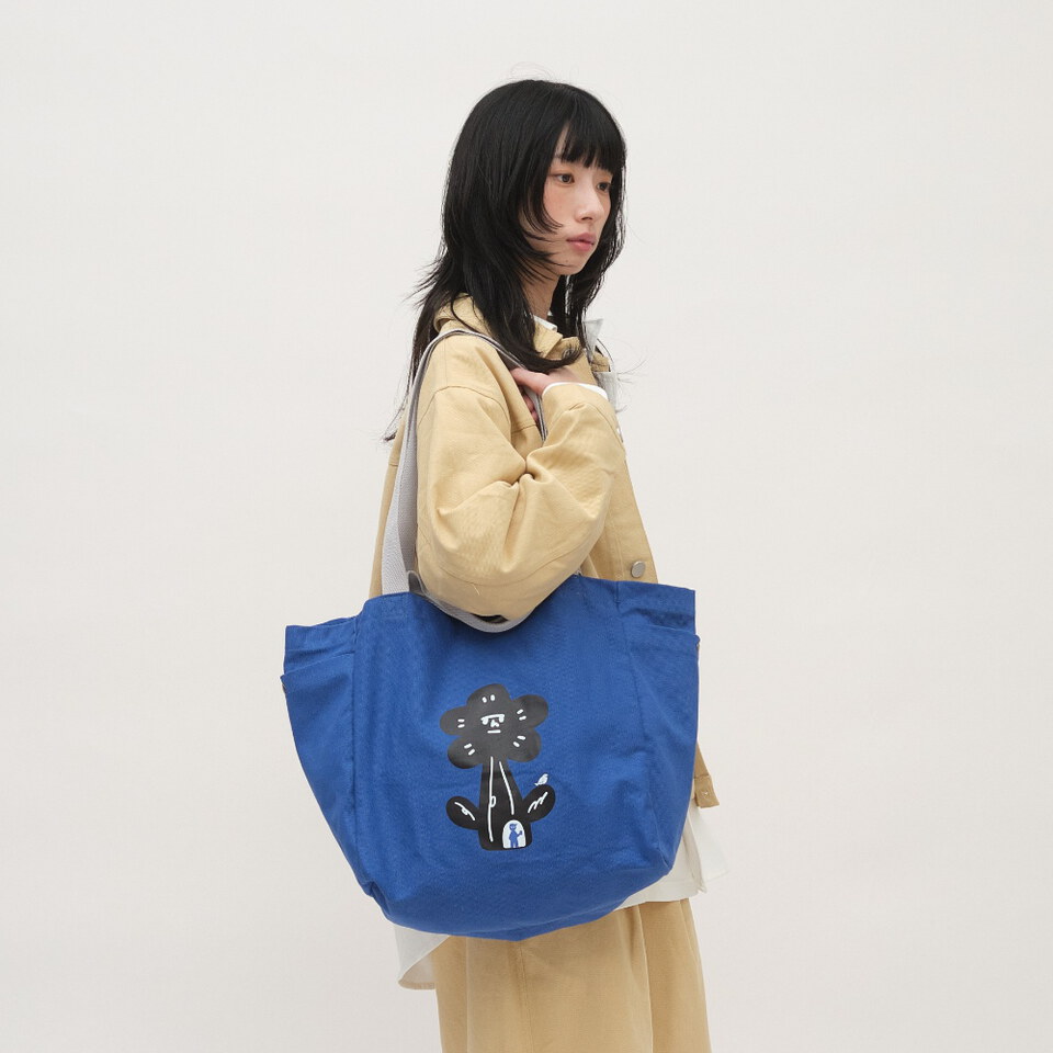 PPP3004-262 Abei 聯名小P社長花花帆布包
