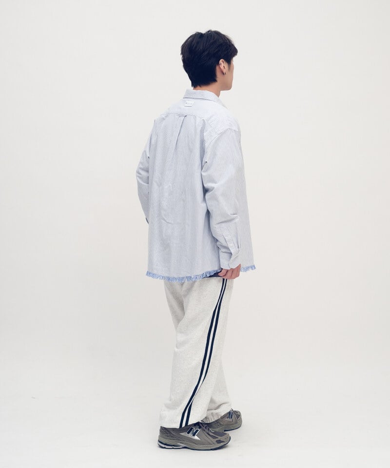 PPP3301-252 小P社長拼布長袖襯衫