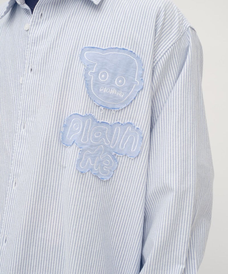 PPP3301-252 小P社長拼布長袖襯衫