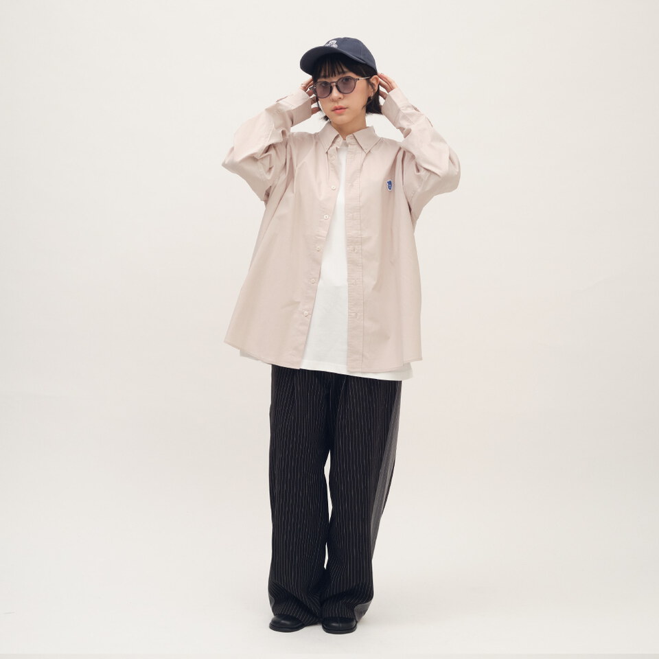 小P社長logo經典BD長袖襯衫