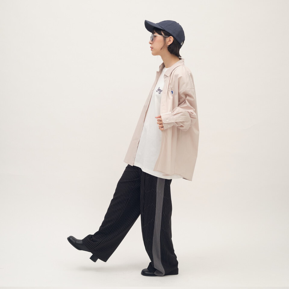 小P社長logo經典BD長袖襯衫