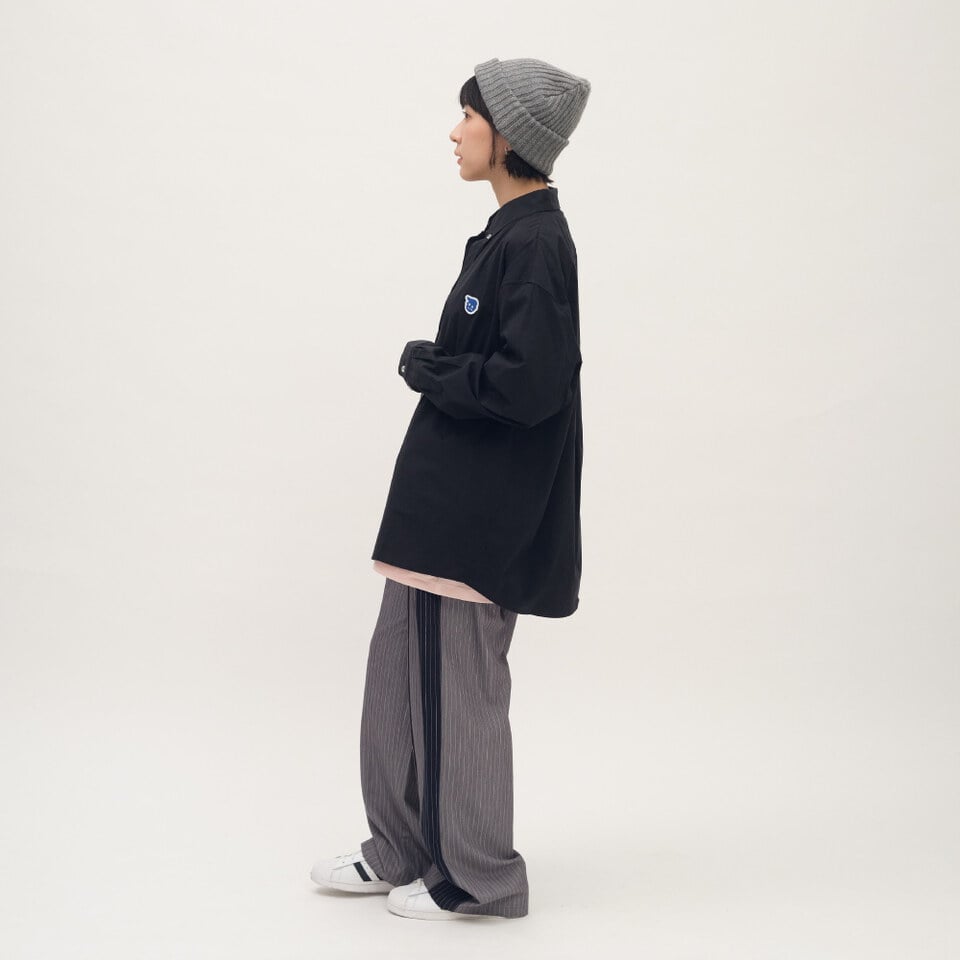 小P社長logo經典BD長袖襯衫