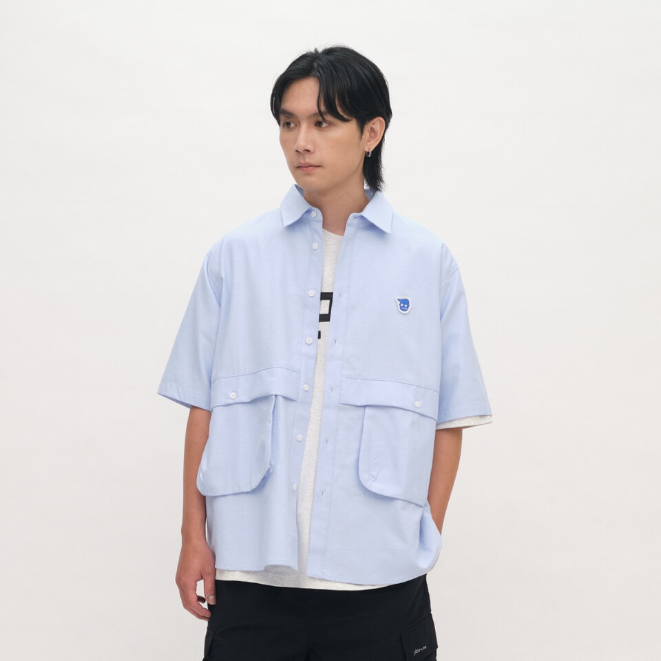 PPP3308-261 小P社長牛津口袋短袖襯衫