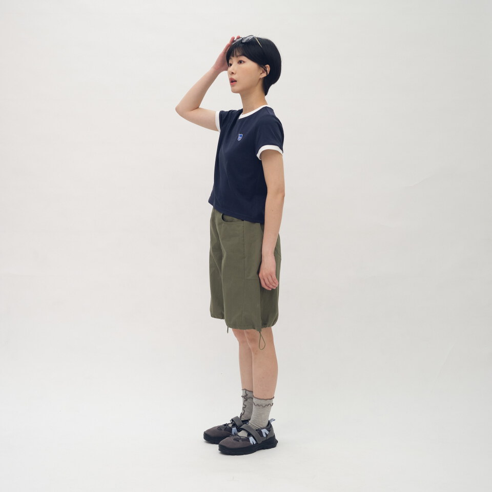 小P社長撞色拼接TEE