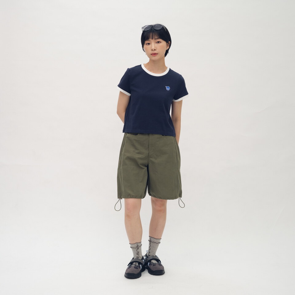 小P社長撞色拼接TEE