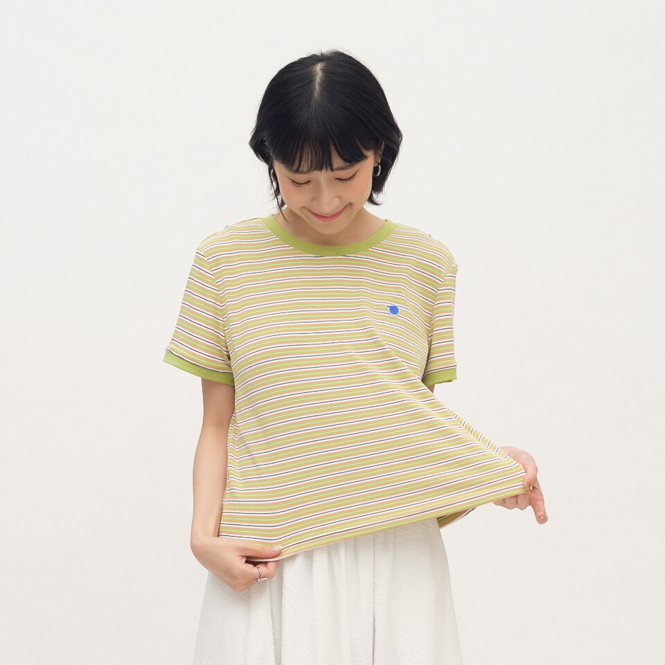 PPW0003-261 小P社長條紋短袖TEE