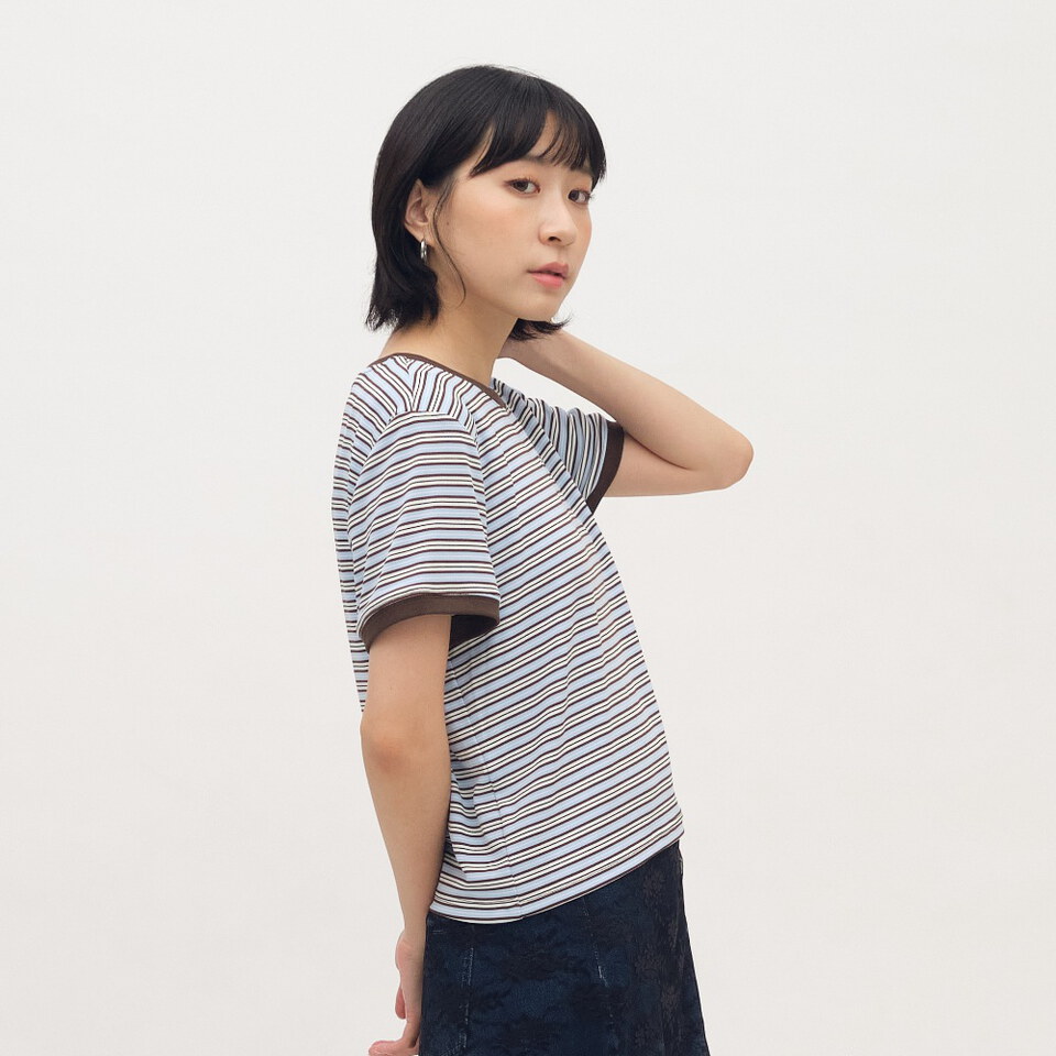 小P社長條紋短袖TEE