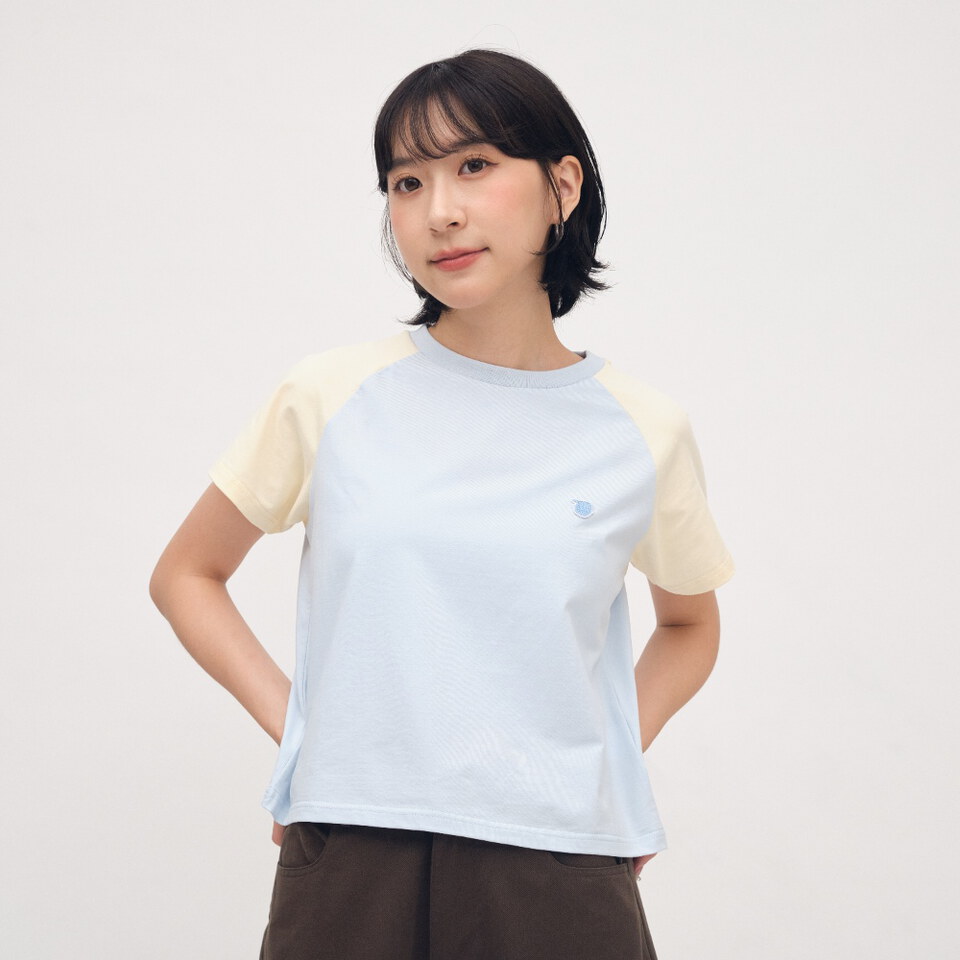 小P社長接袖連肩短袖TEE