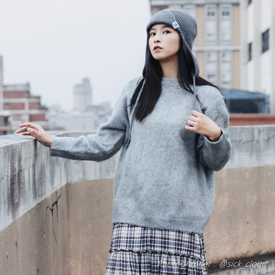 PPW0301-261 小P社長毛絨針織圓領毛衣