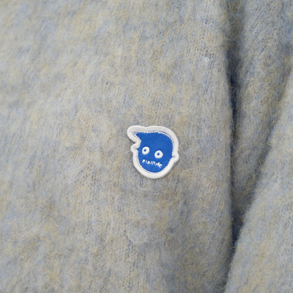 小P社長毛絨針織圓領毛衣