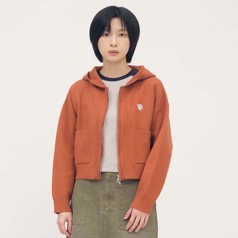 小P社長連帽針織外套