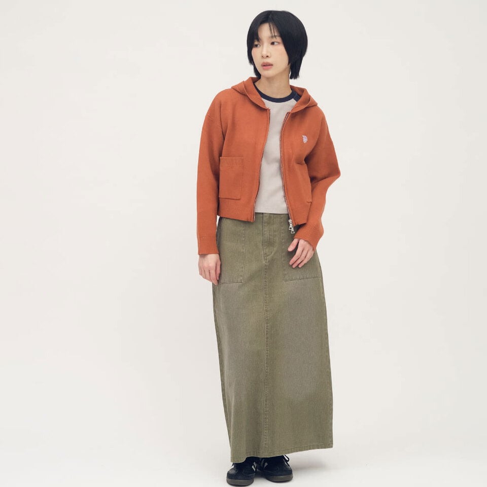 小P社長連帽針織外套