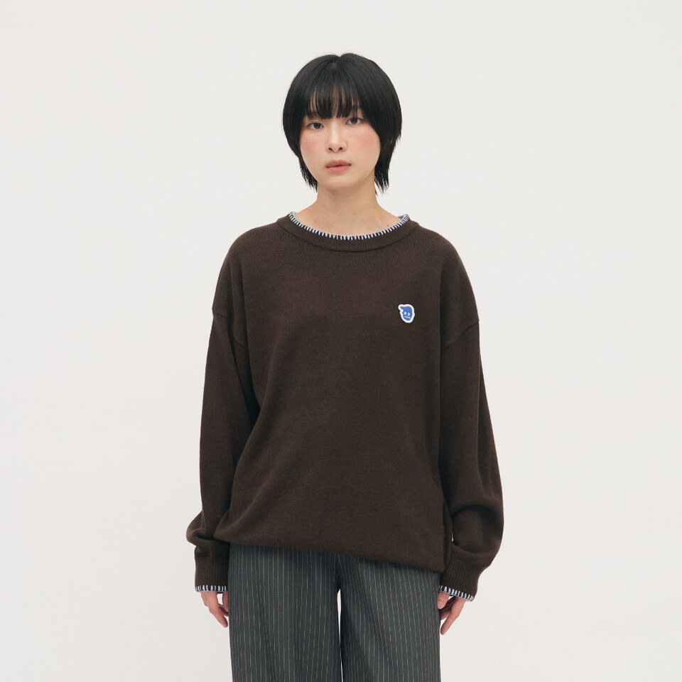 PPW0304-262 小P社長跳色花邊針織上衣