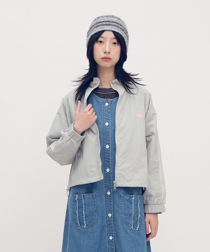 小P社長拼接短版外套