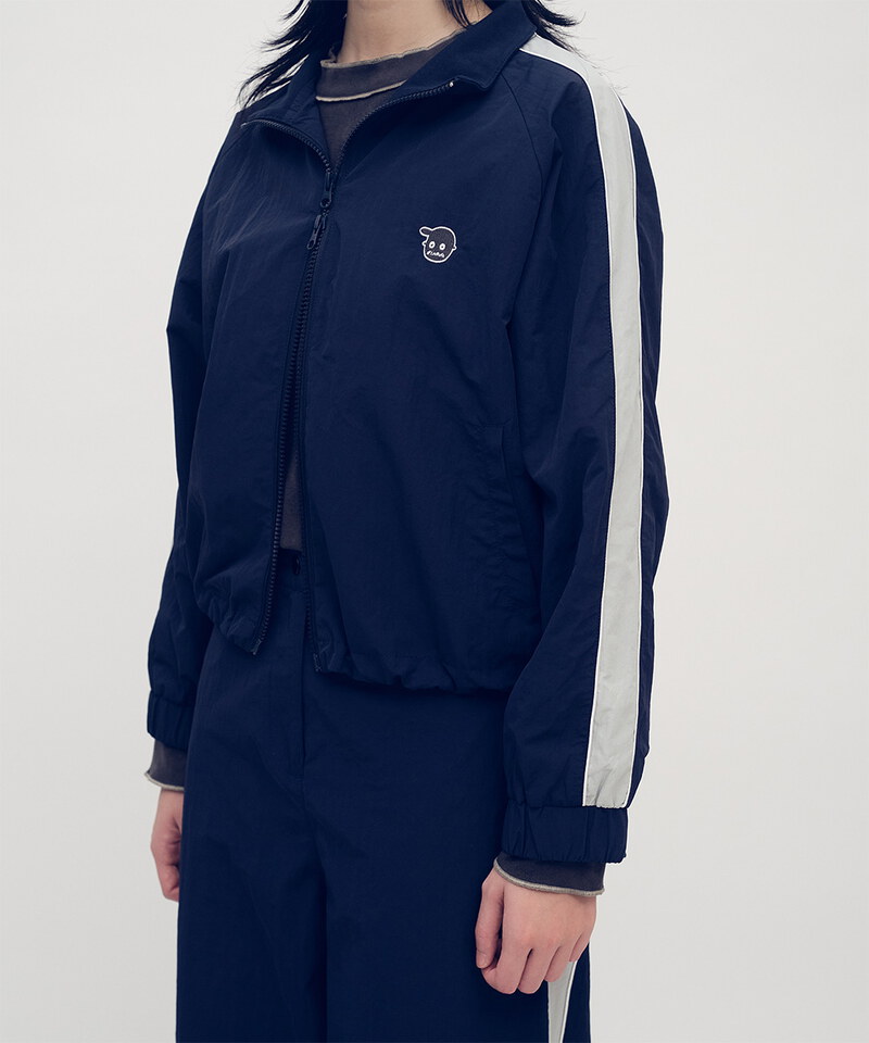 小P社長拼接短版外套