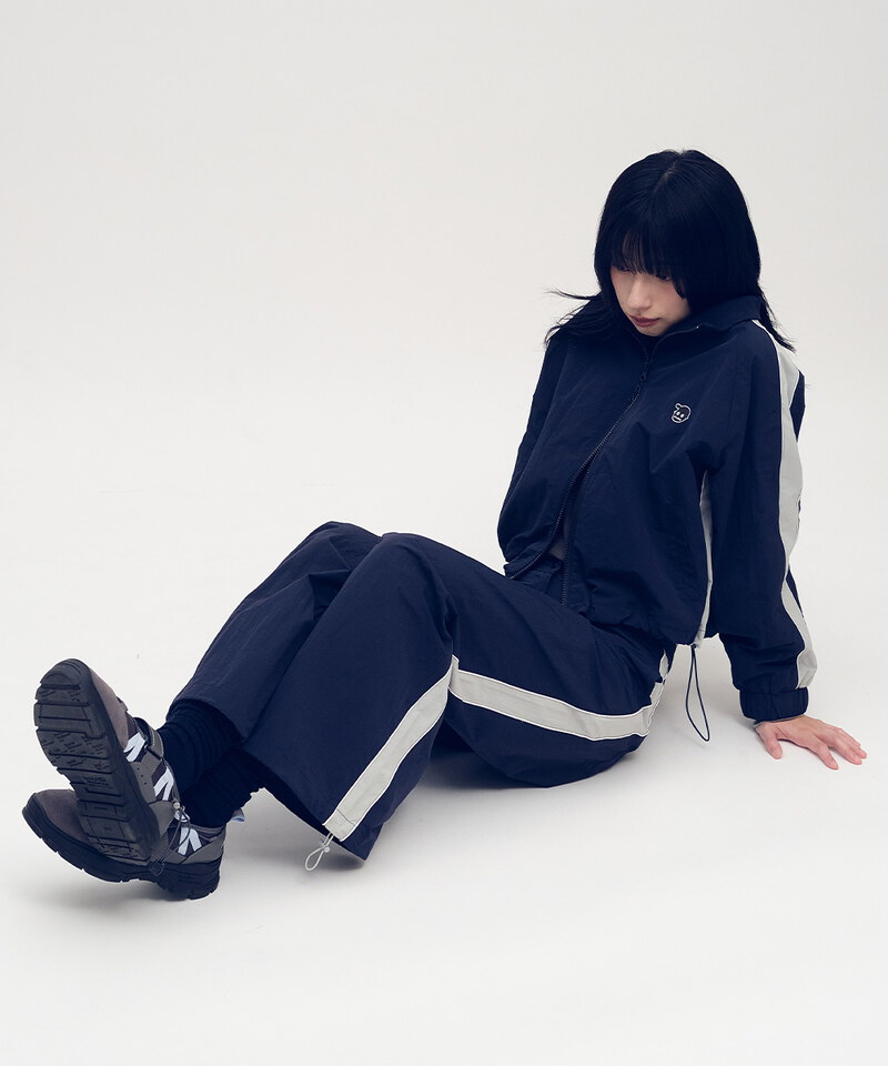 小P社長拼接寬褲